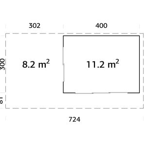 Palma-faház-alaprajz Pálma faház alaprajza