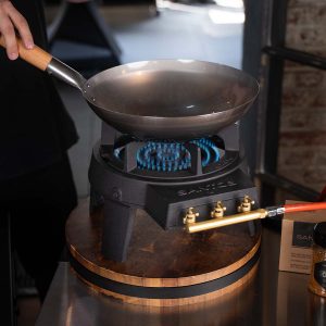 Gázégő + wok sütő