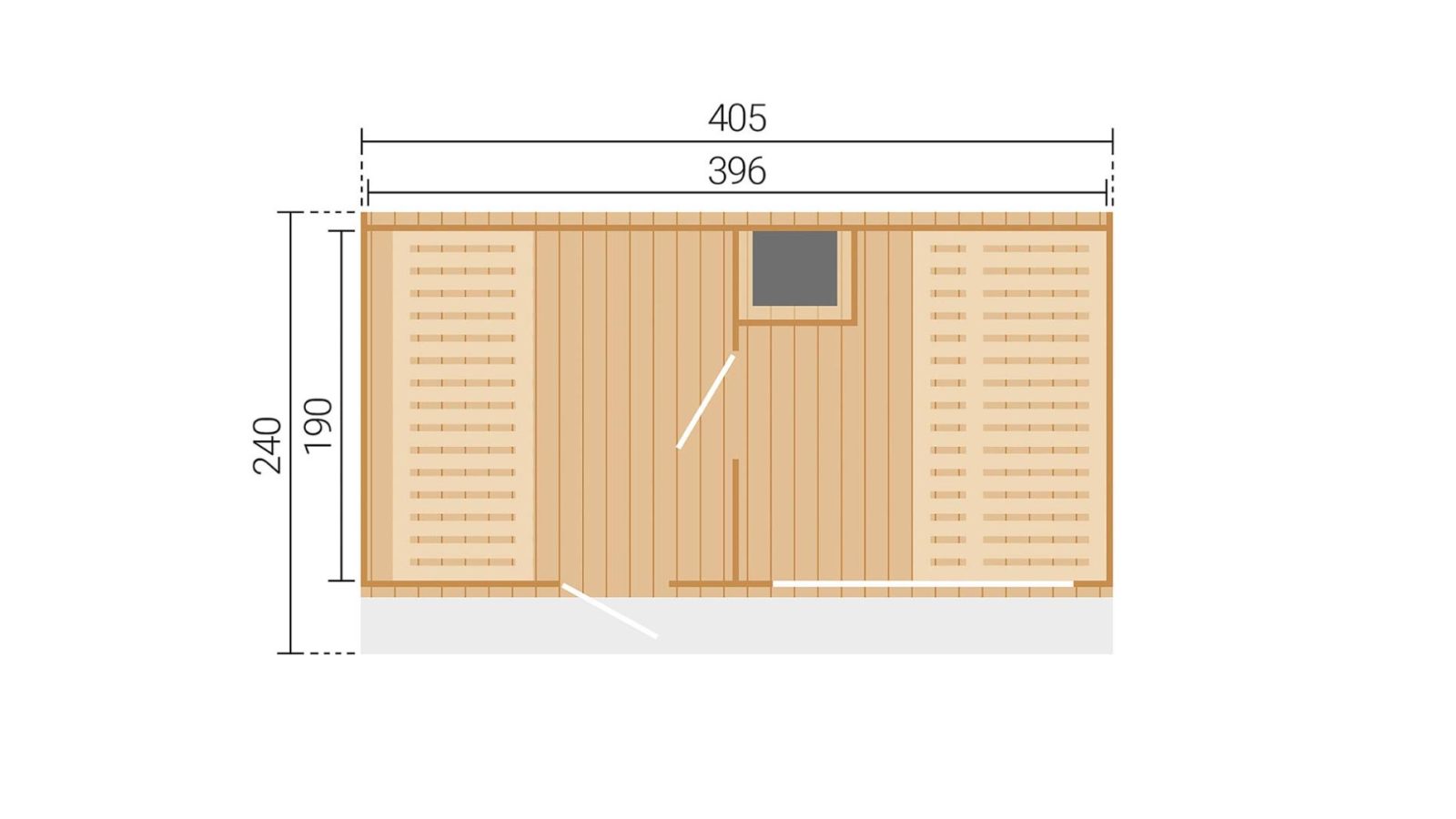 Keila szaunaház méretei